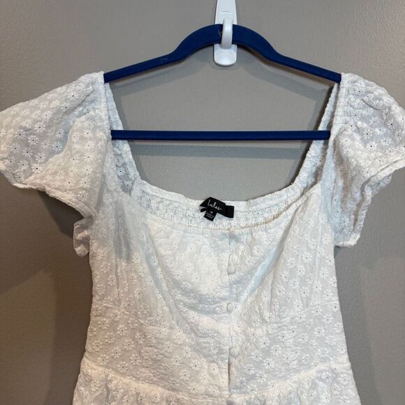 Lulu’s White Eyelet Dress Medium - Picture 2 of 8